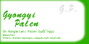 gyongyi palen business card